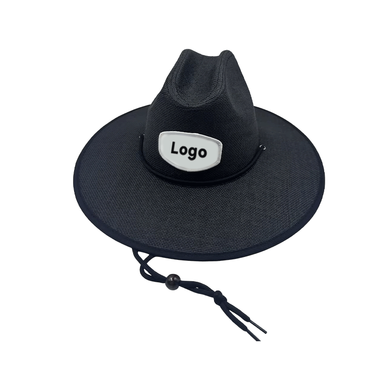 Sombrero salvavidas de paja de papel de ala ancha